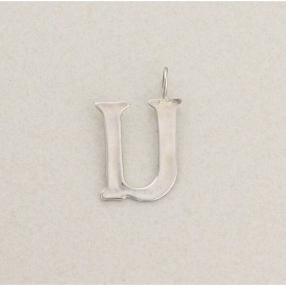 Pendant Only Sterling Silver Letter U Pendant Initial U Silpada - Picture 3 of 6